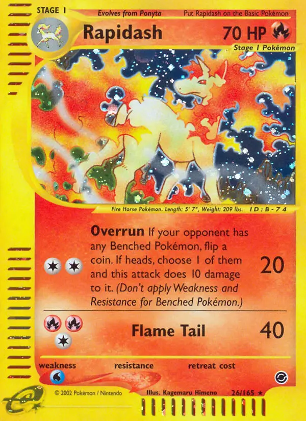 Rapidash — Expedition Base Set card #26