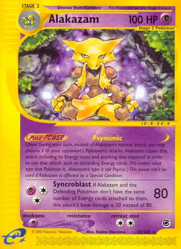 Alakazam — Expedition Base Set card #33