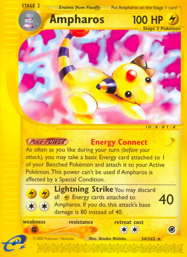 Ampharos — Expedition Base Set card #34