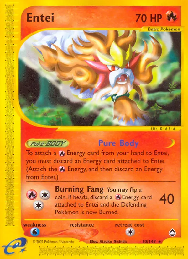 Entei — Aquapolis card #10
