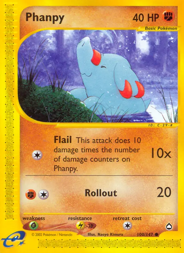 Phanpy — Aquapolis card #100