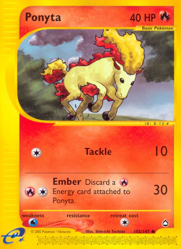 Ponyta — Aquapolis card #102