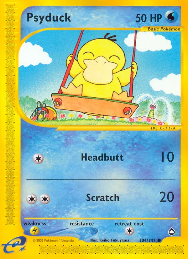 Psyduck — Aquapolis card #104