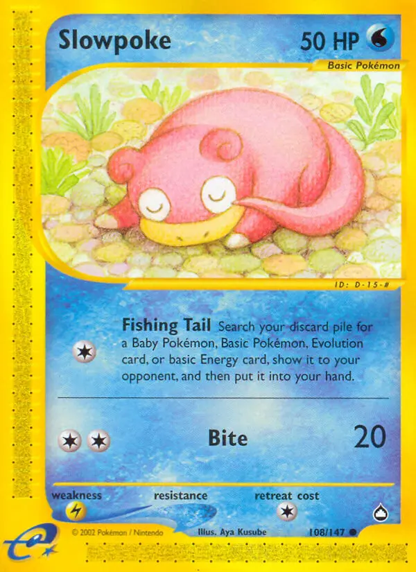 Slowpoke — Aquapolis card #108