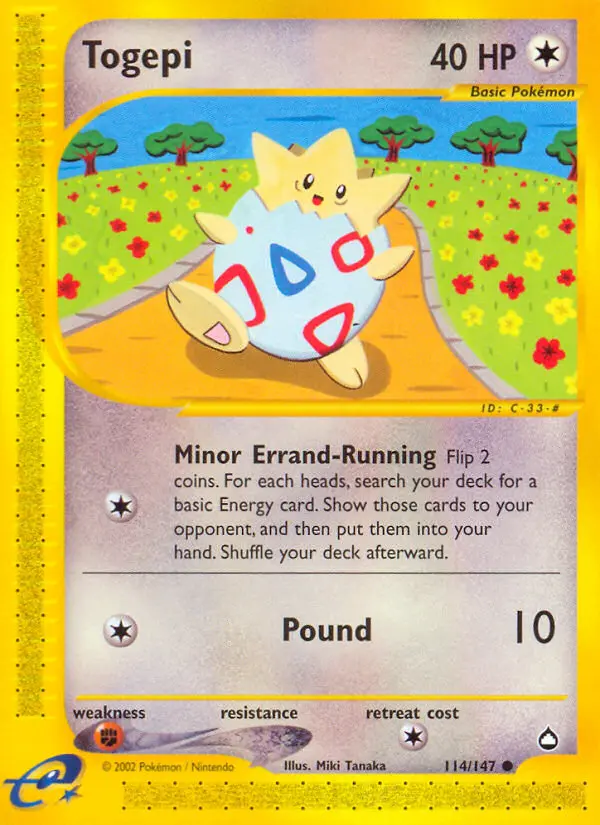 Togepi — Aquapolis card #114