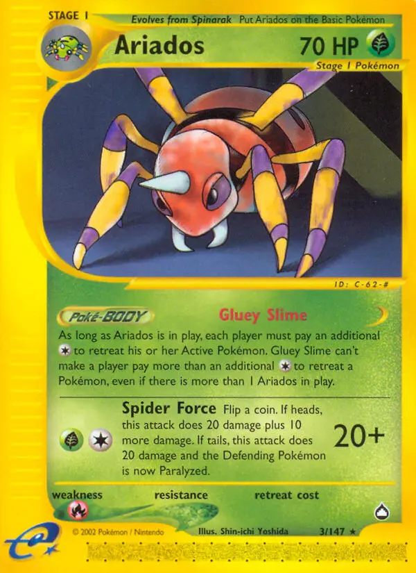 Ariados — Aquapolis card #3