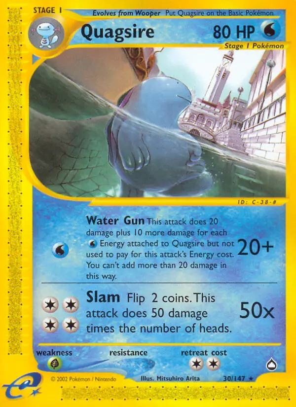 Quagsire — Aquapolis card #30