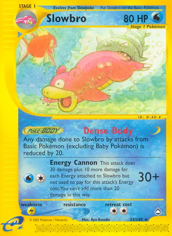 Slowbro — Aquapolis card #33