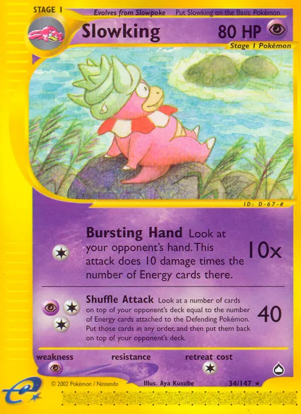 Slowking — Aquapolis card #34