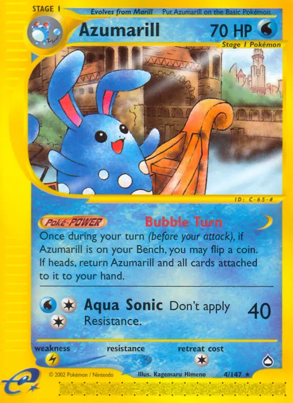 Azumarill — Aquapolis card #4