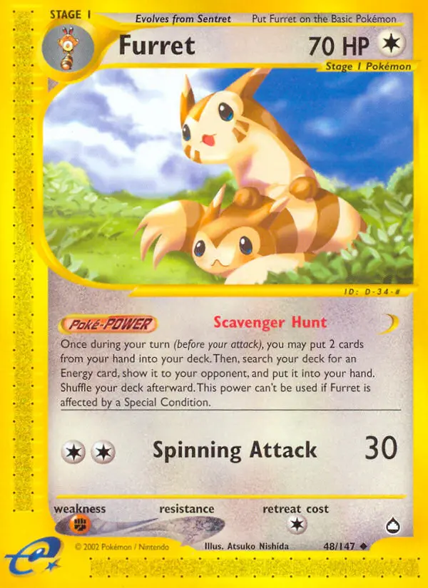 Furret — Aquapolis card #48