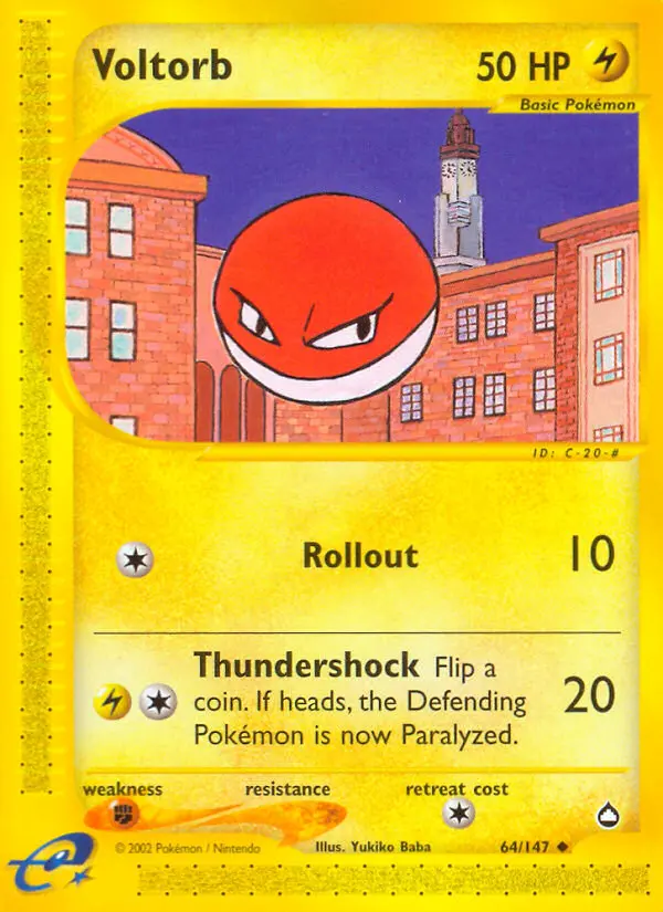 Voltorb — Aquapolis card #64