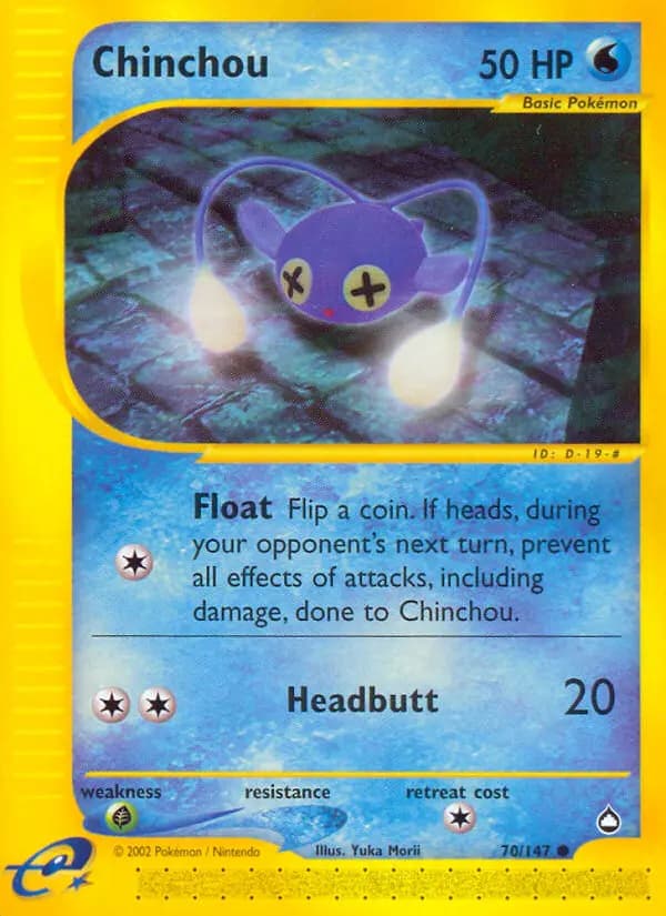 Chinchou — Aquapolis card #70