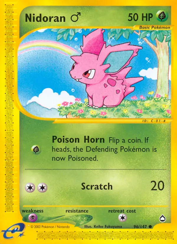 Nidoran♂ — Aquapolis card #96