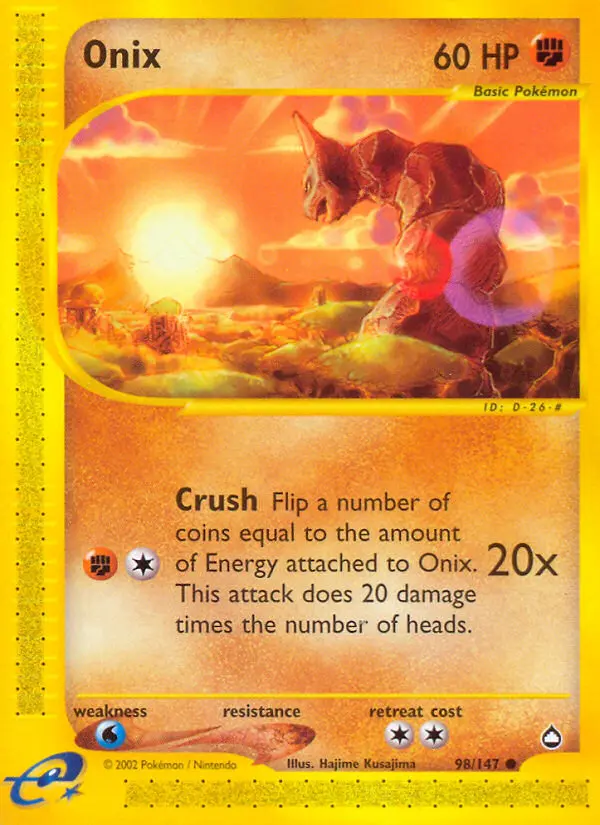 Onix — Aquapolis card #98