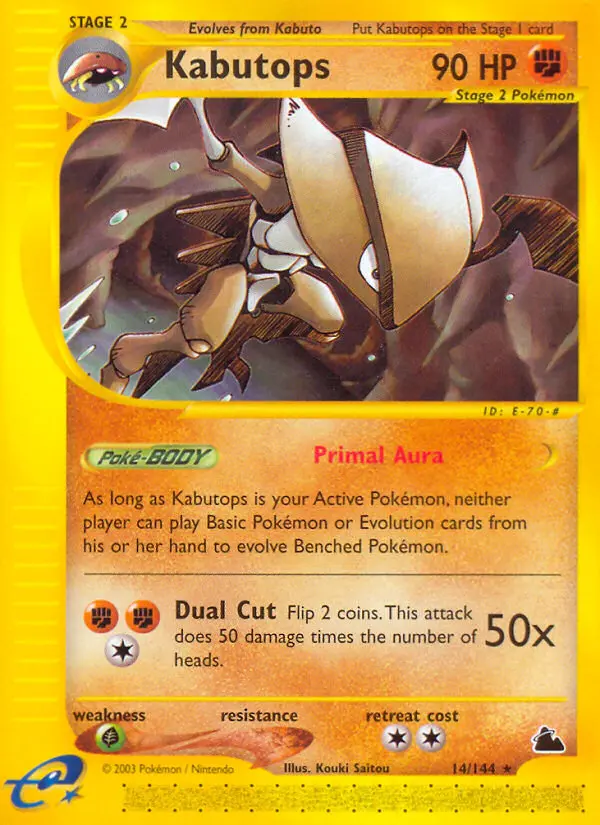 Kabutops — Skyridge card #14