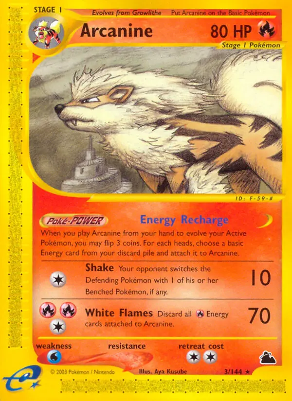 Arcanine — Skyridge card #3