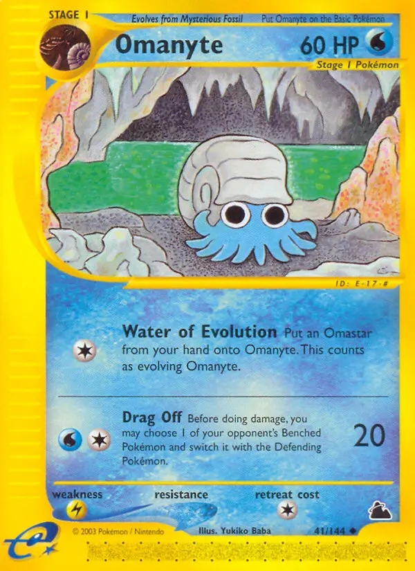 Omanyte — Skyridge card #41