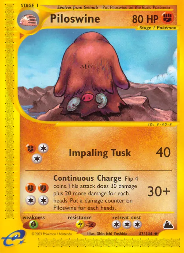 Piloswine — Skyridge card #43