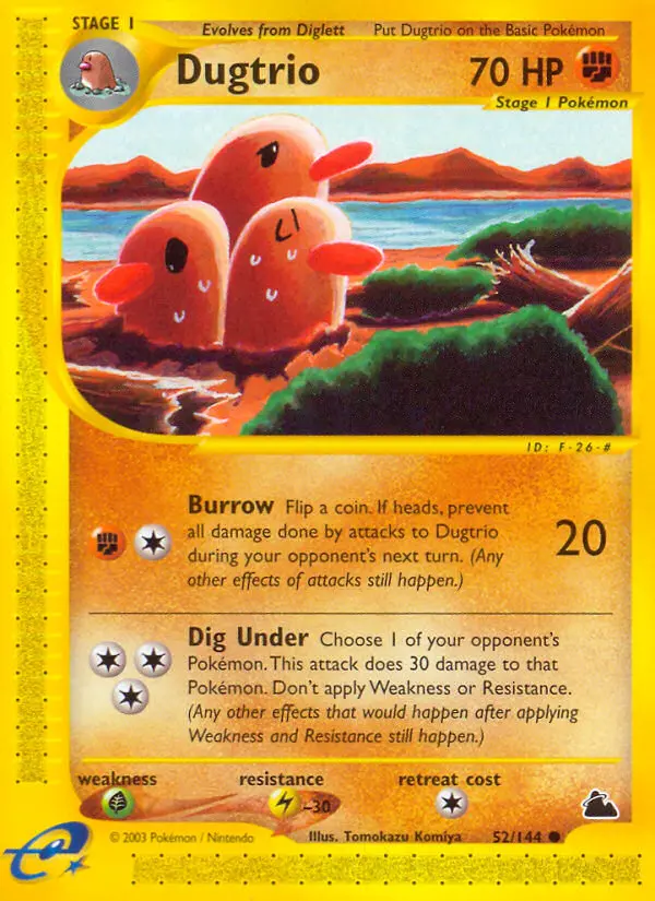 Dugtrio — Skyridge card #52