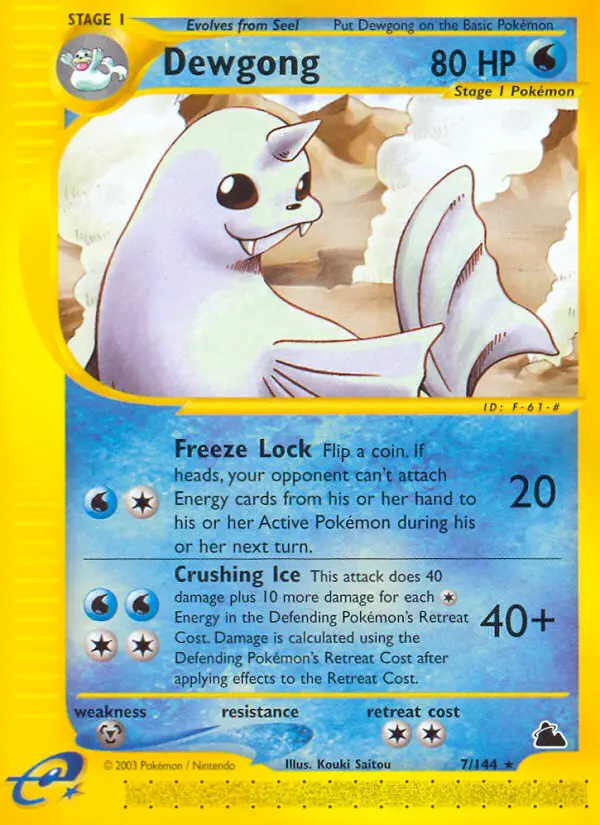 Dewgong — Skyridge card #7