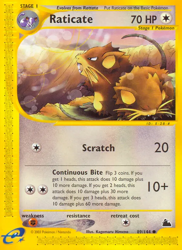 Raticate — Skyridge card #89