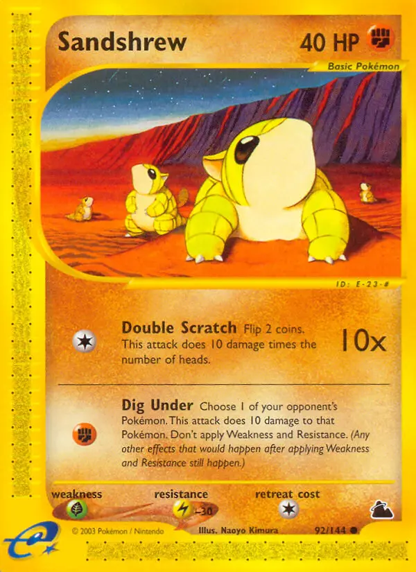 Sandshrew — Skyridge card #92
