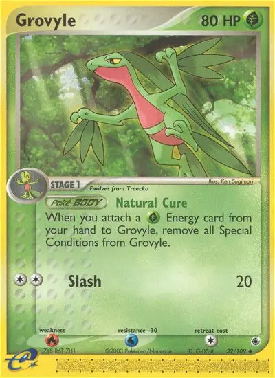 Grovyle — Ruby & Sapphire card #32