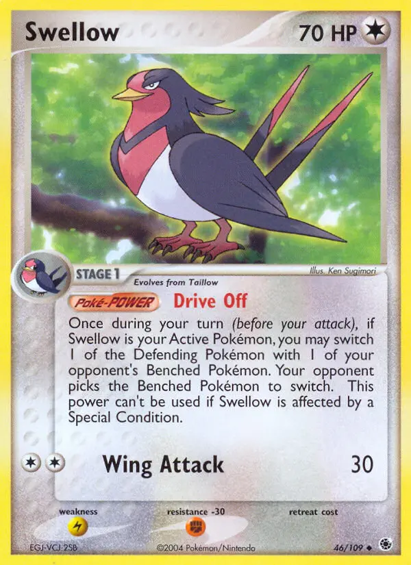 Swellow — Ruby & Sapphire card #46