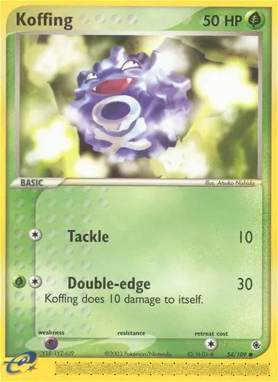 Koffing — Ruby & Sapphire card #54