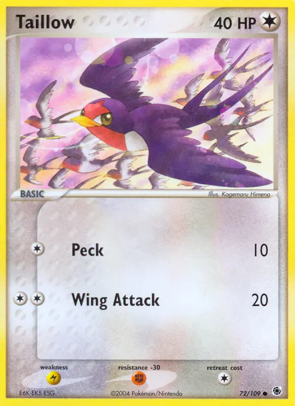 Taillow — Ruby & Sapphire card #72