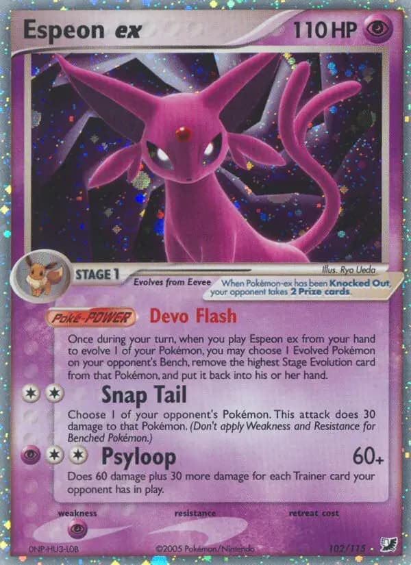 Espeon ex — Unseen Forces card #102