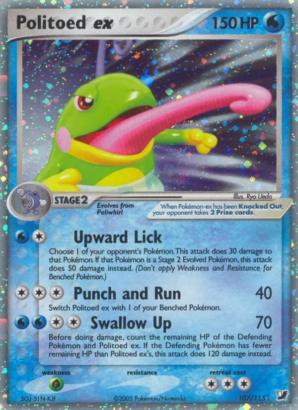 Politoed ex — Unseen Forces card #107