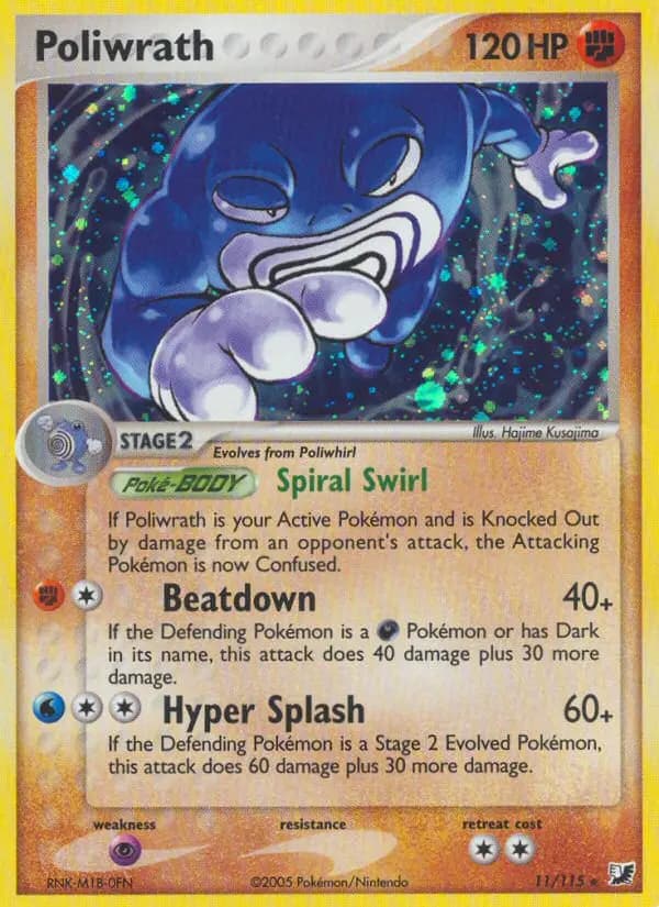 Poliwrath — Unseen Forces card #11