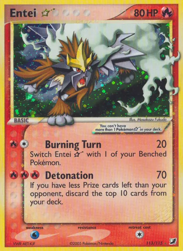 Entei Star — Unseen Forces card #113
