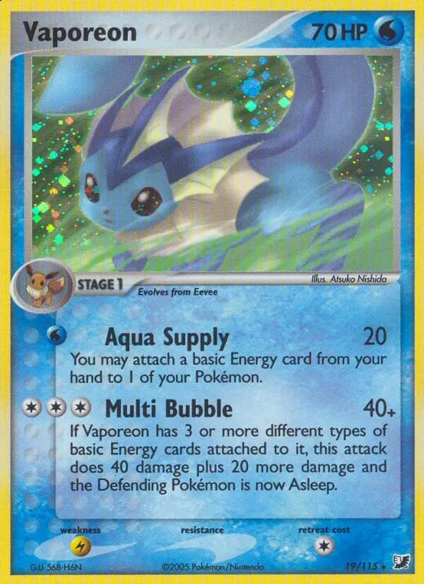 Vaporeon — Unseen Forces card #19