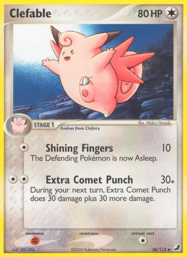 Clefable — Unseen Forces card #36