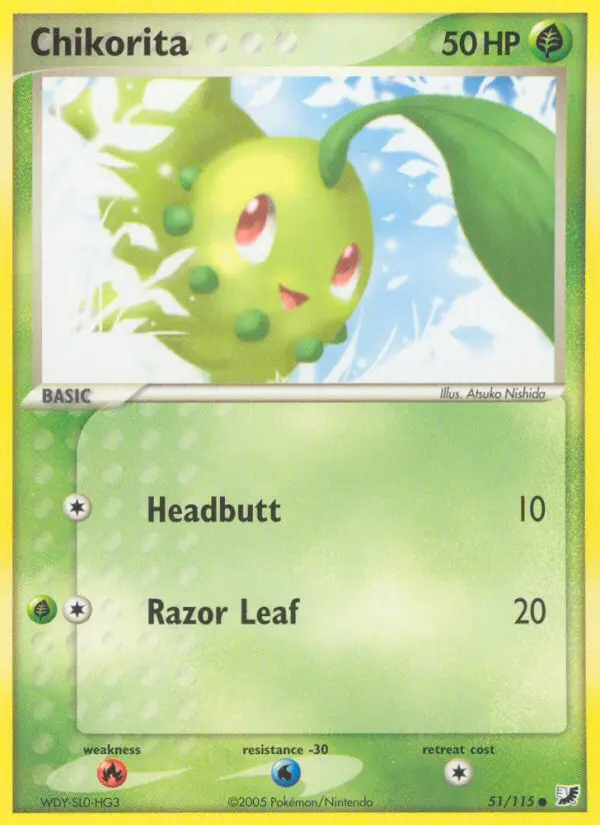 Chikorita — Unseen Forces card #51