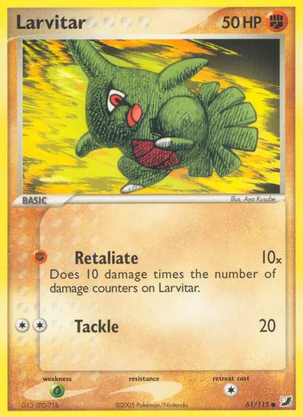 Larvitar — Unseen Forces card #61