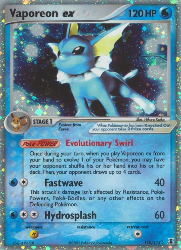 Vaporeon ex — Delta Species card #110