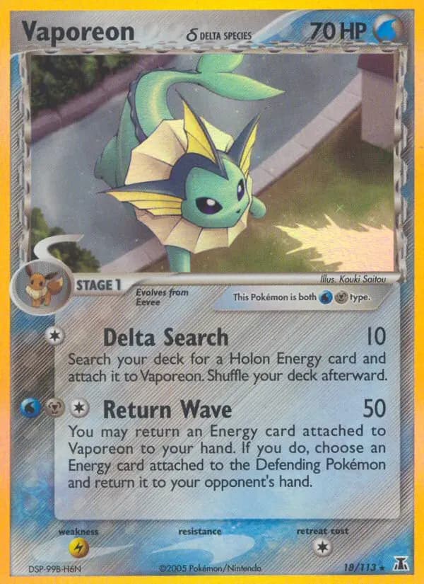 Vaporeon δ — Delta Species card #18