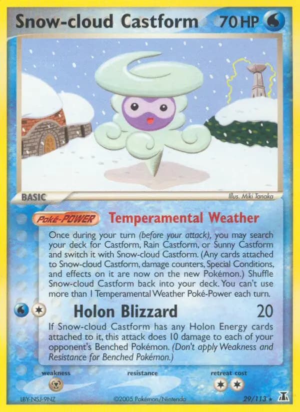 Snow-cloud Castform — Delta Species card #29