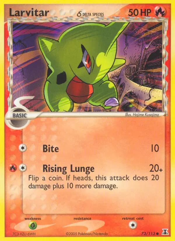 Larvitar δ — Delta Species card #73