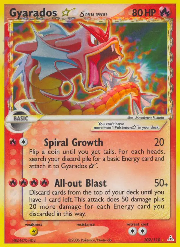 Gyarados Star δ — Holon Phantoms card #102