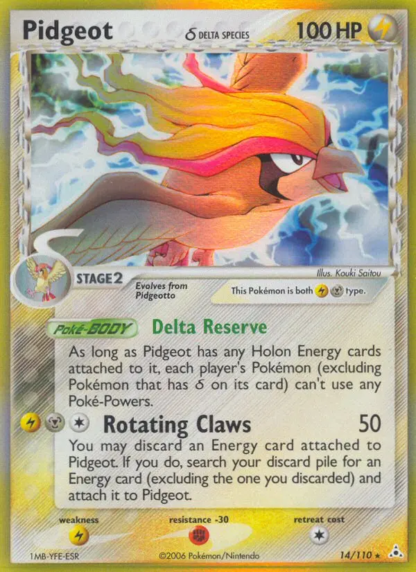 Pidgeot δ — Holon Phantoms card #14