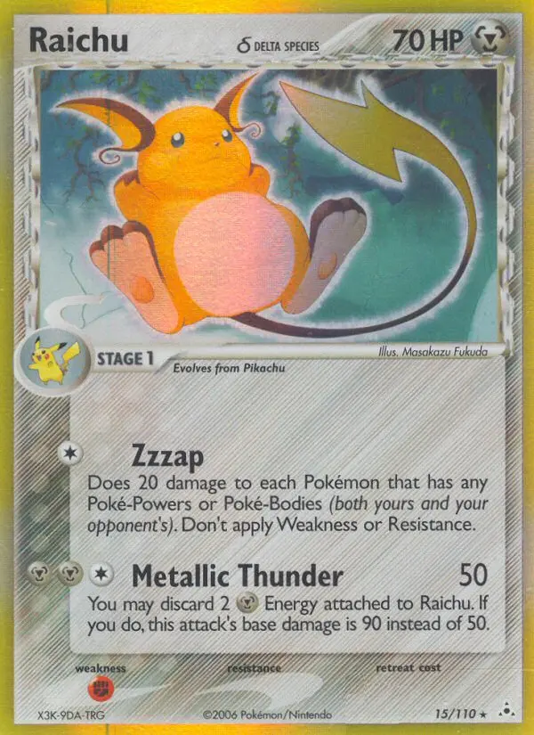 Raichu δ — Holon Phantoms card #15