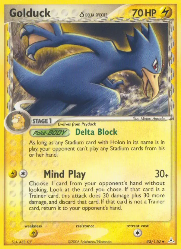 Golduck δ — Holon Phantoms card #43