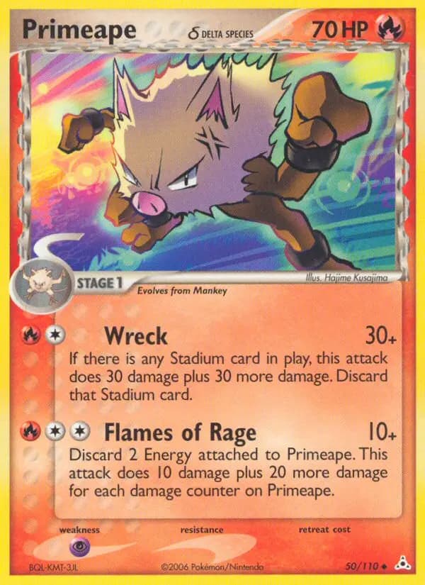 Primeape δ — Holon Phantoms card #50