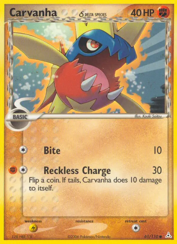 Carvanha δ — Holon Phantoms card #61