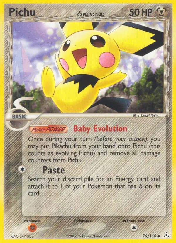 Pichu δ — Holon Phantoms card #76